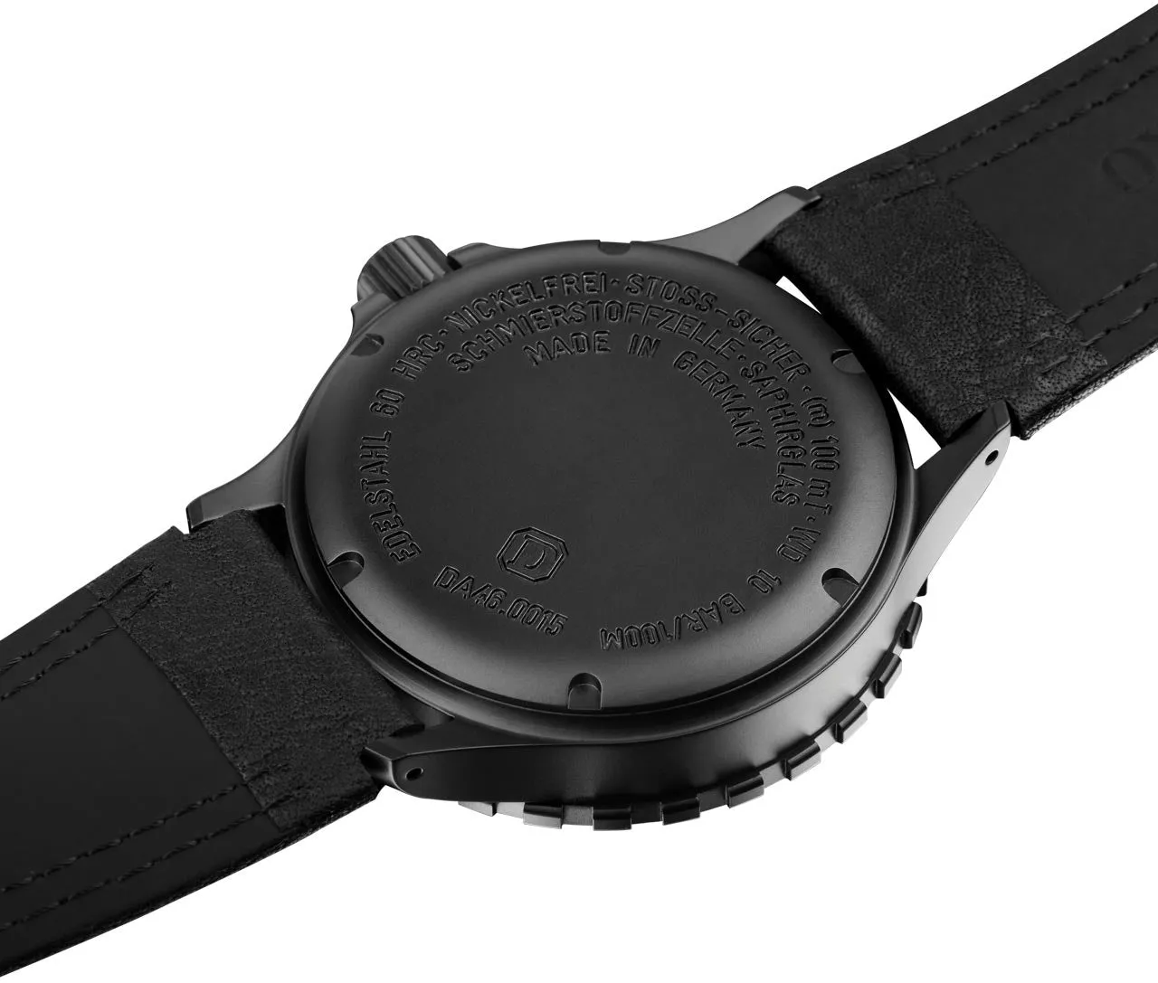 Damasko Watch DA 46 Black PVD Leather Pin