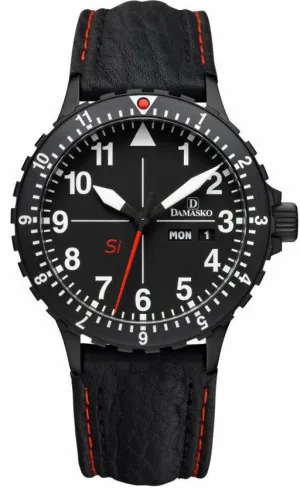 Damasko Watch DK 10 Black PVD Leather Pin