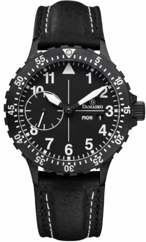 Damasko Watch DK 14 Black PVD Leather Pin