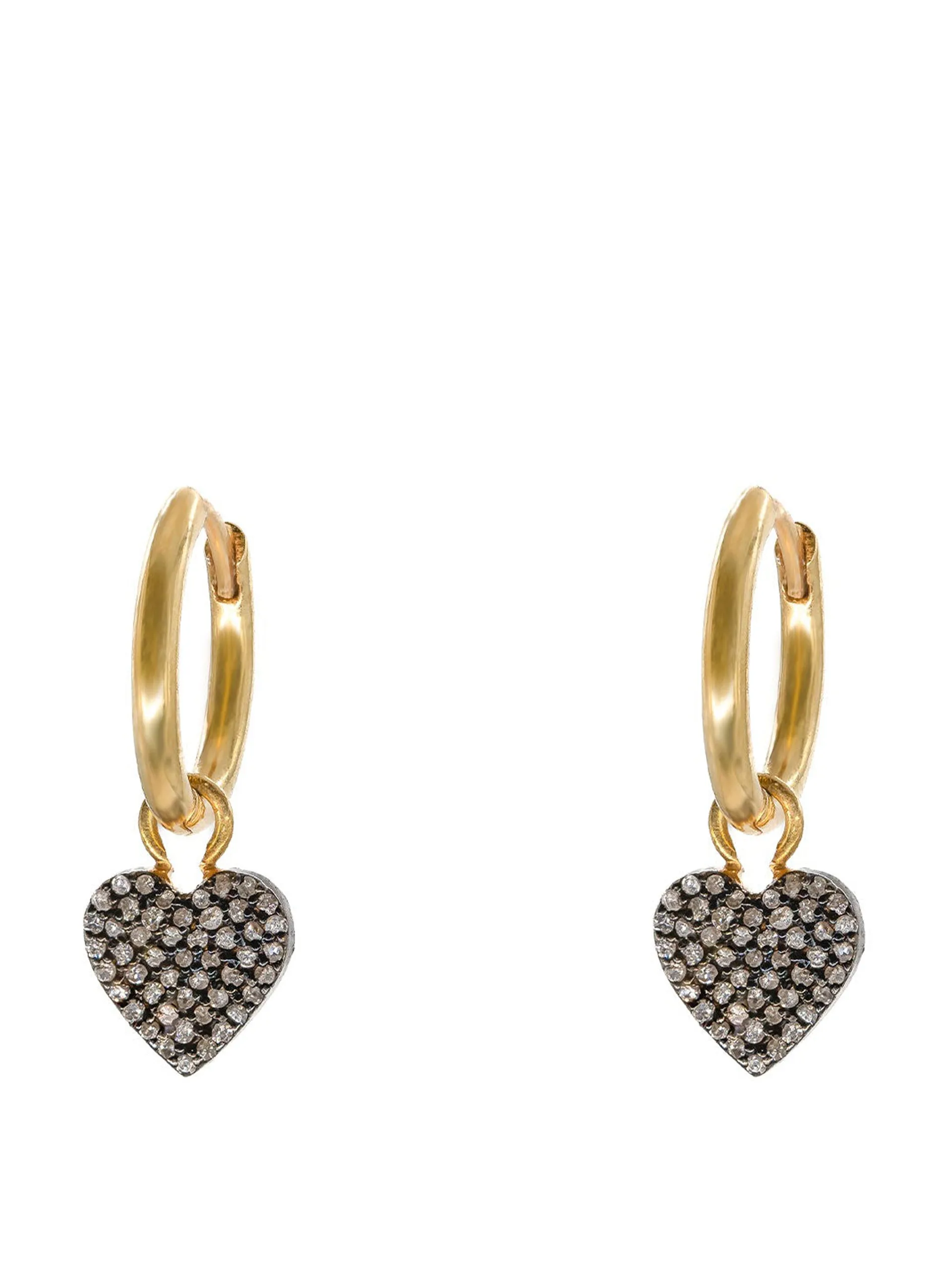 Diamond heart hoops