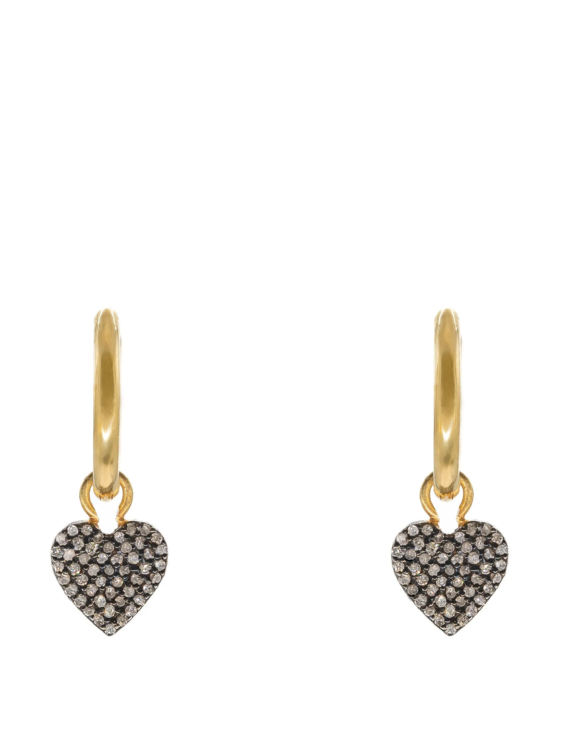 Diamond heart hoops