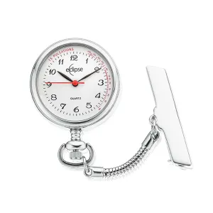 EclipseRound Silver Tone Quartz Nurses Watch