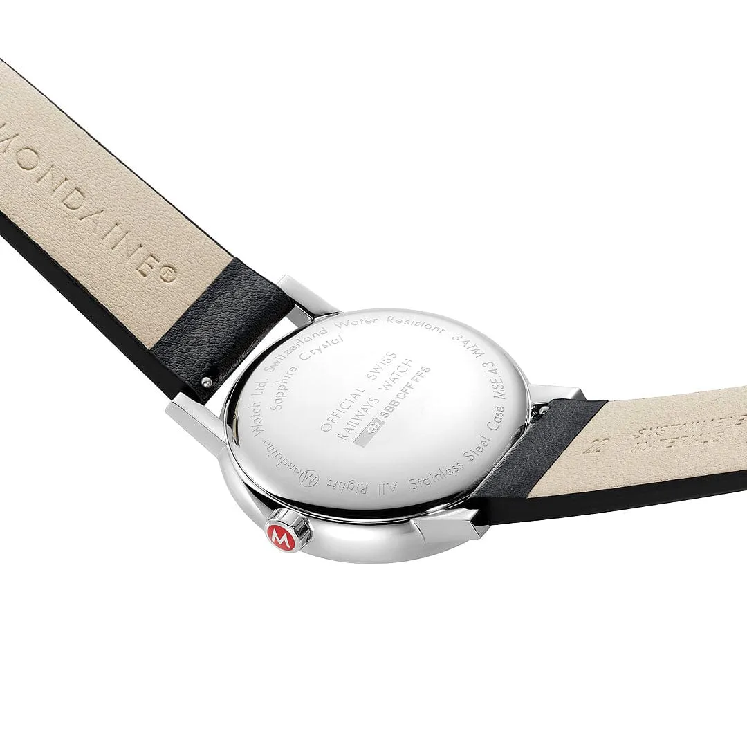evo,2 Black vegan Leather, 43 mm