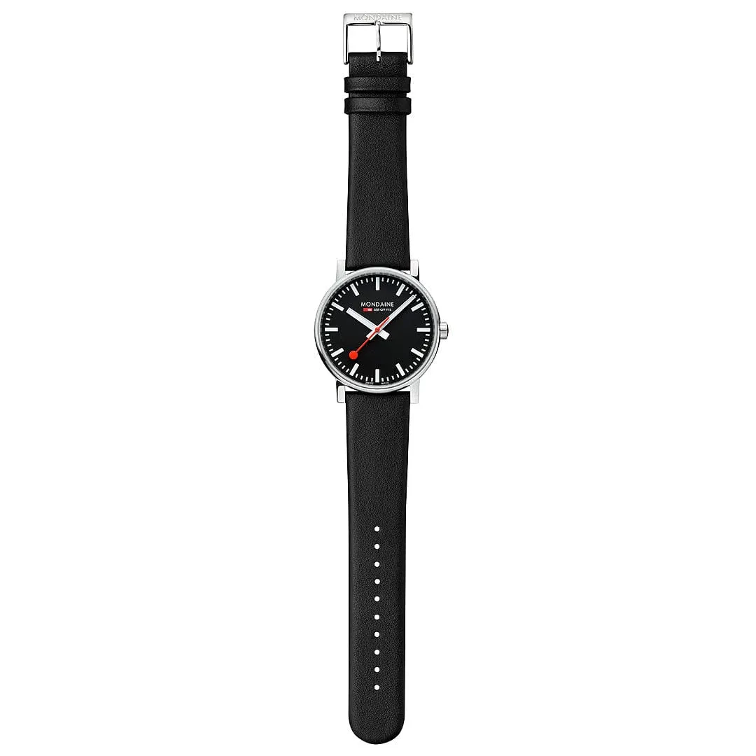 evo,2 Black vegan Leather, 43 mm