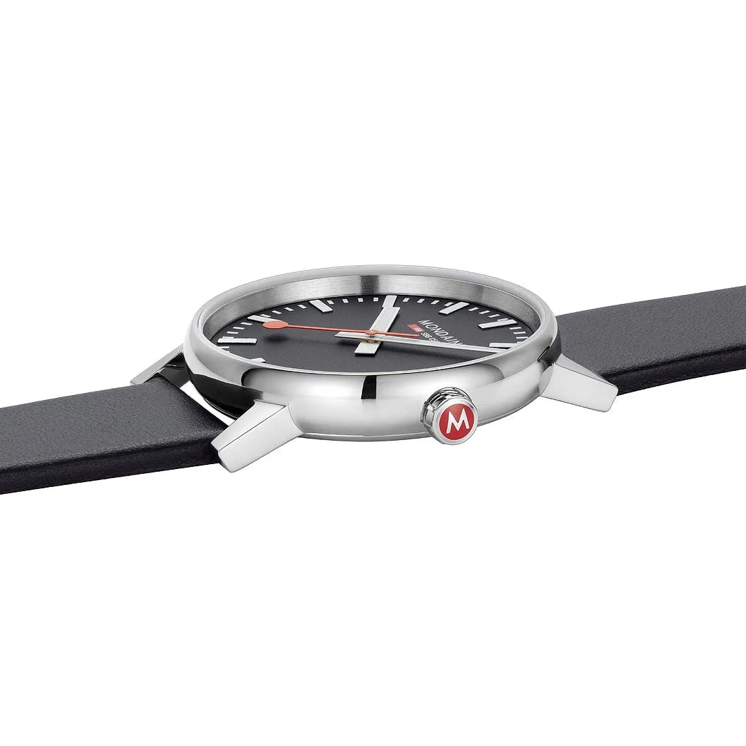 evo,2 Black vegan Leather, 43 mm