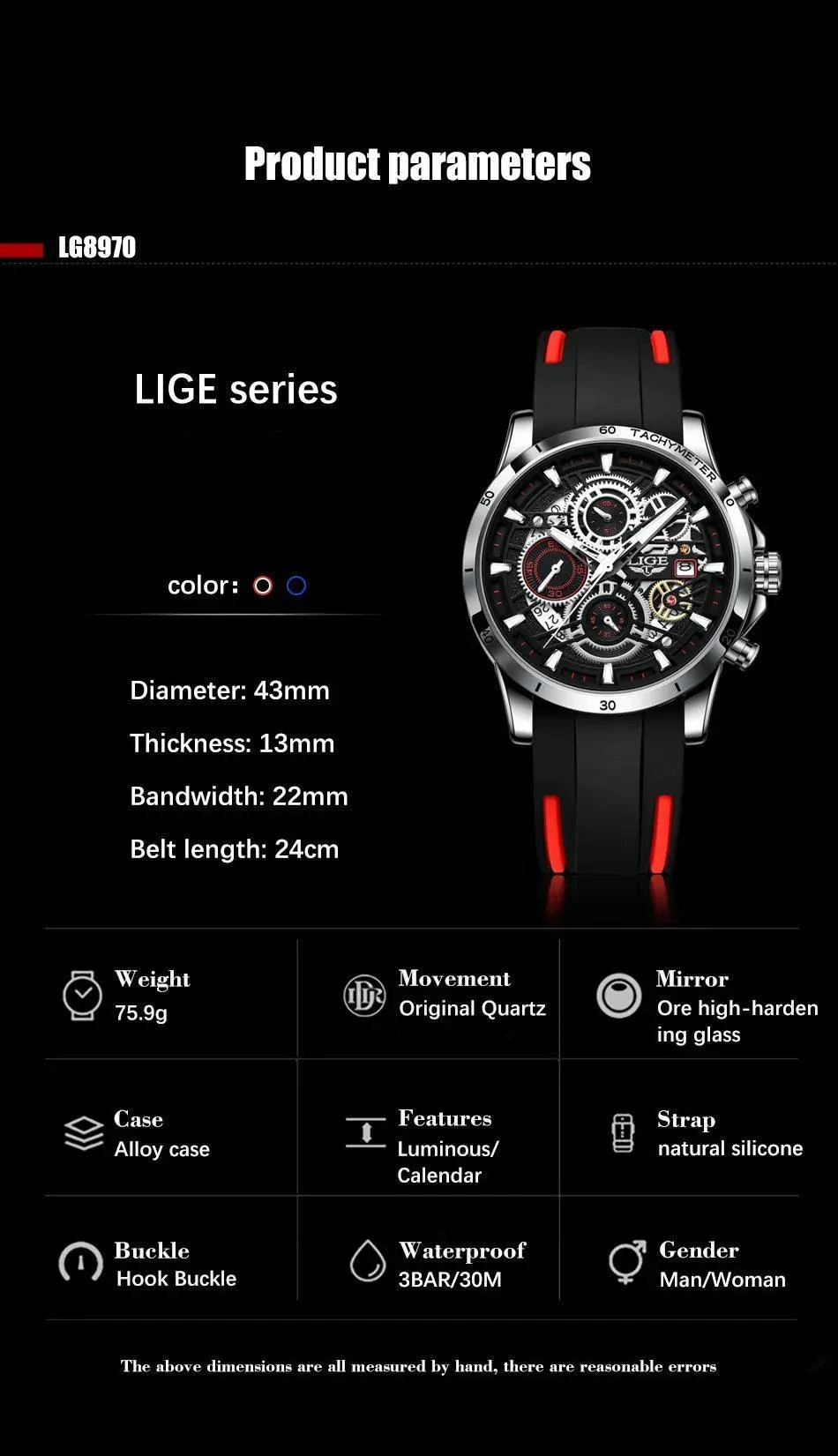 Famous Brand Sport Chronograph Fashion Stainless Steel Quartz Wristwatch
