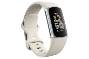 Fitbit Charge 6 Fitness Tracker | Porcelain & Silver