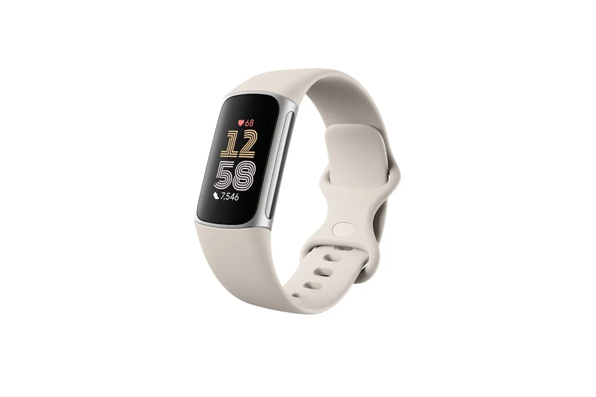 Fitbit Charge 6 Fitness Tracker | Porcelain & Silver