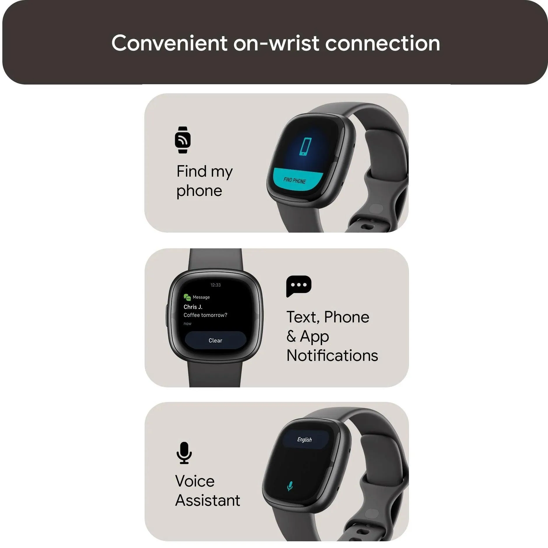 Fitbit Sense 2 Health and Fitness Smartwatch GPS Compatible with Android and iOS Graphite