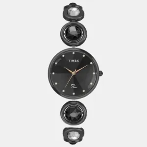 Fria Women Black Analog Stainless Steel Watch TWEL16401