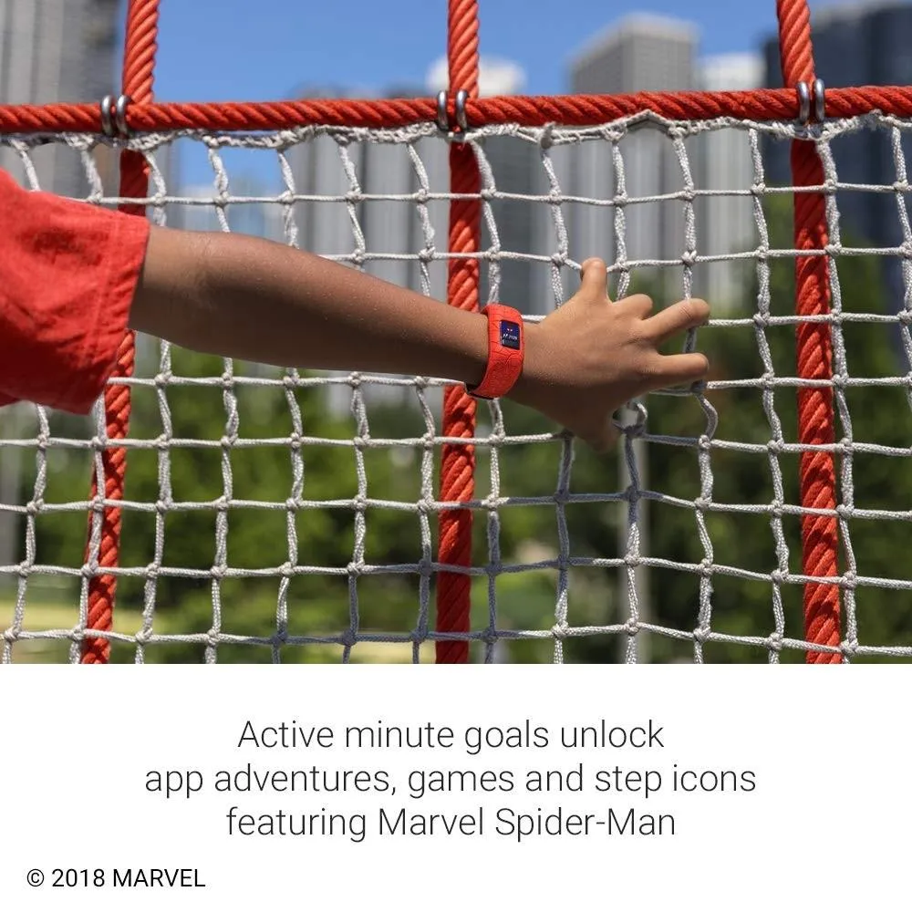 Garmin vivofit Jr 2 Kids Spiderman Red Silicone Band Fitness/activity Tracker Smart Watch - 010-01909-36