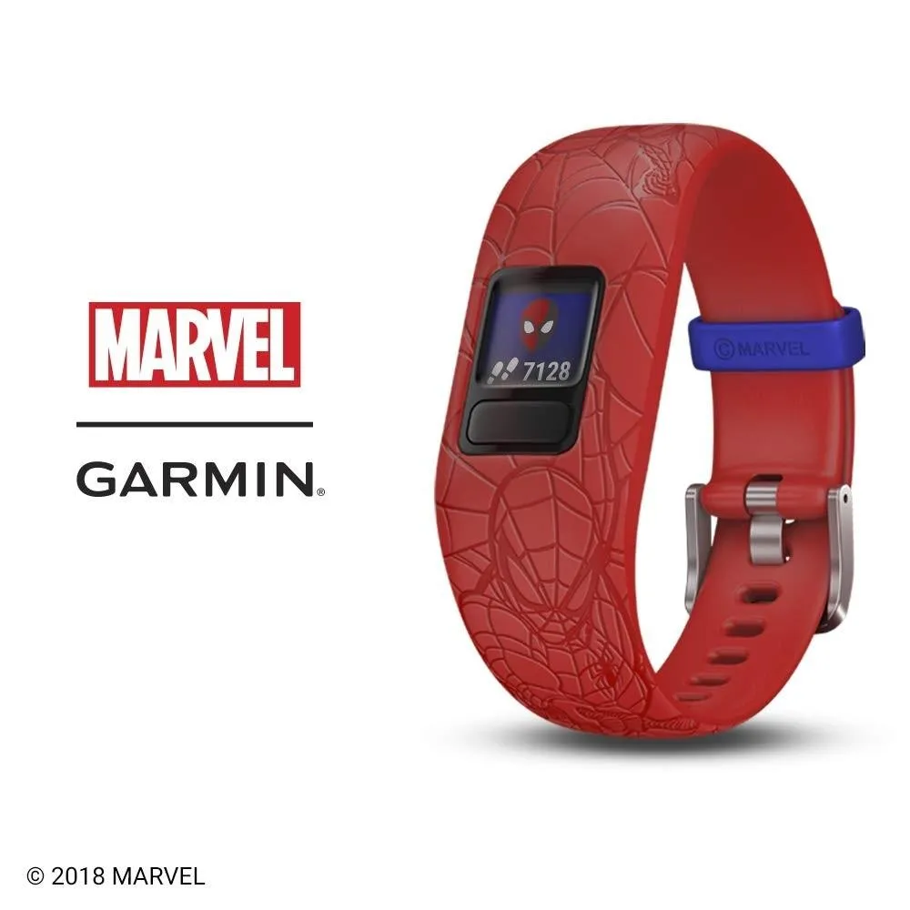 Garmin vivofit Jr 2 Kids Spiderman Red Silicone Band Fitness/activity Tracker Smart Watch - 010-01909-36