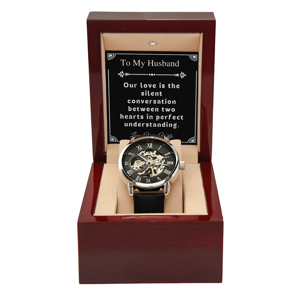 Gift For Husband Men's Openwork Watch