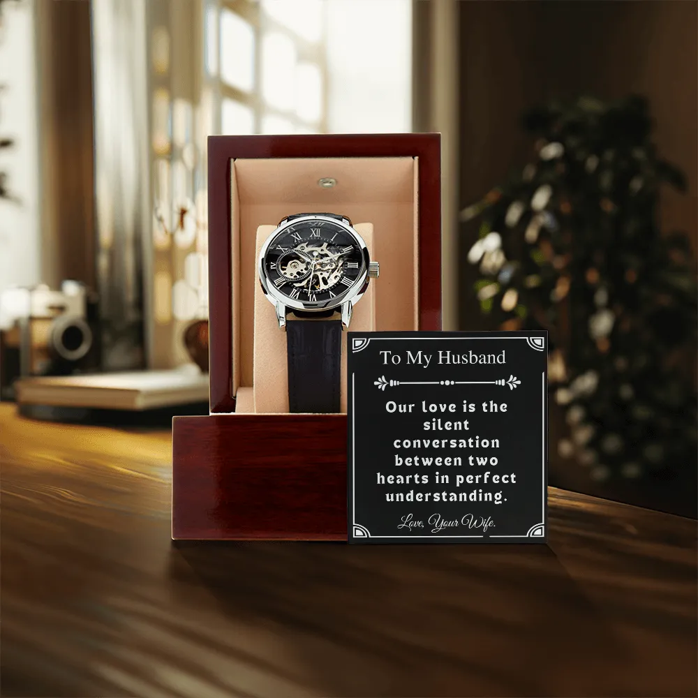 Gift For Husband Men's Openwork Watch