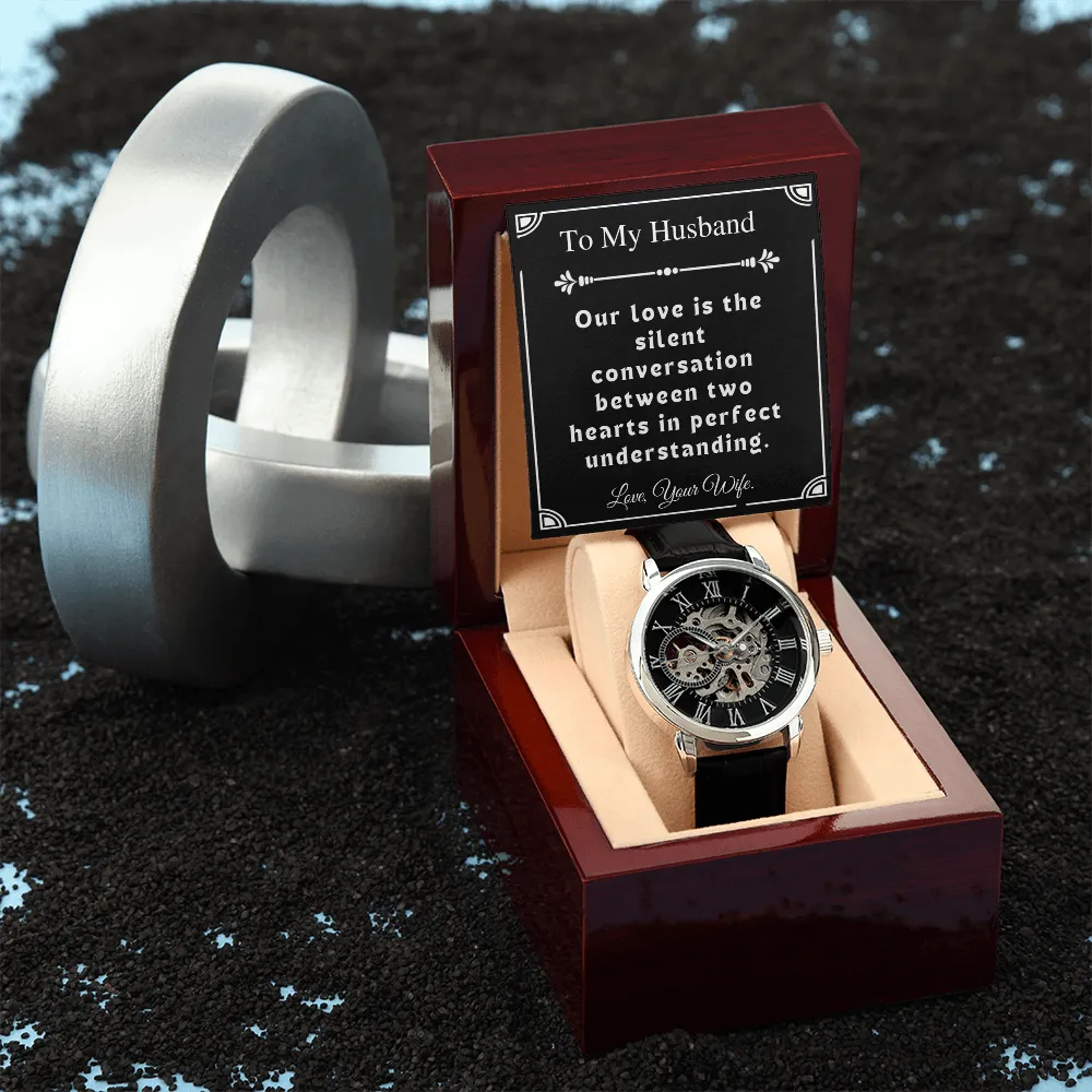 Gift For Husband Men's Openwork Watch