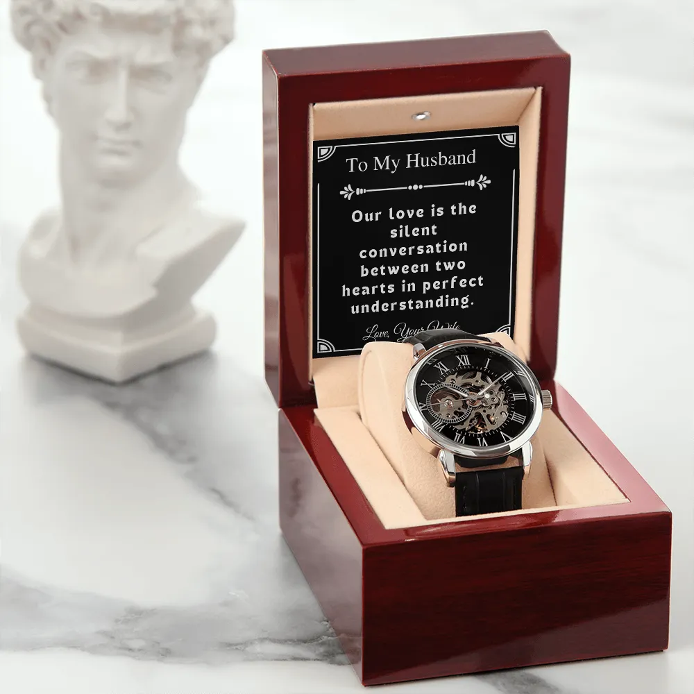 Gift For Husband Men's Openwork Watch