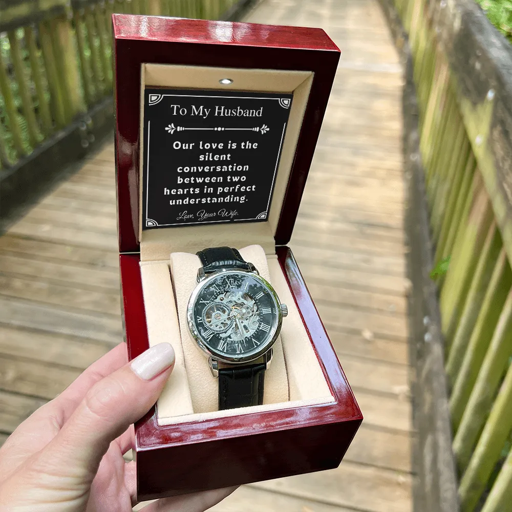 Gift For Husband Men's Openwork Watch