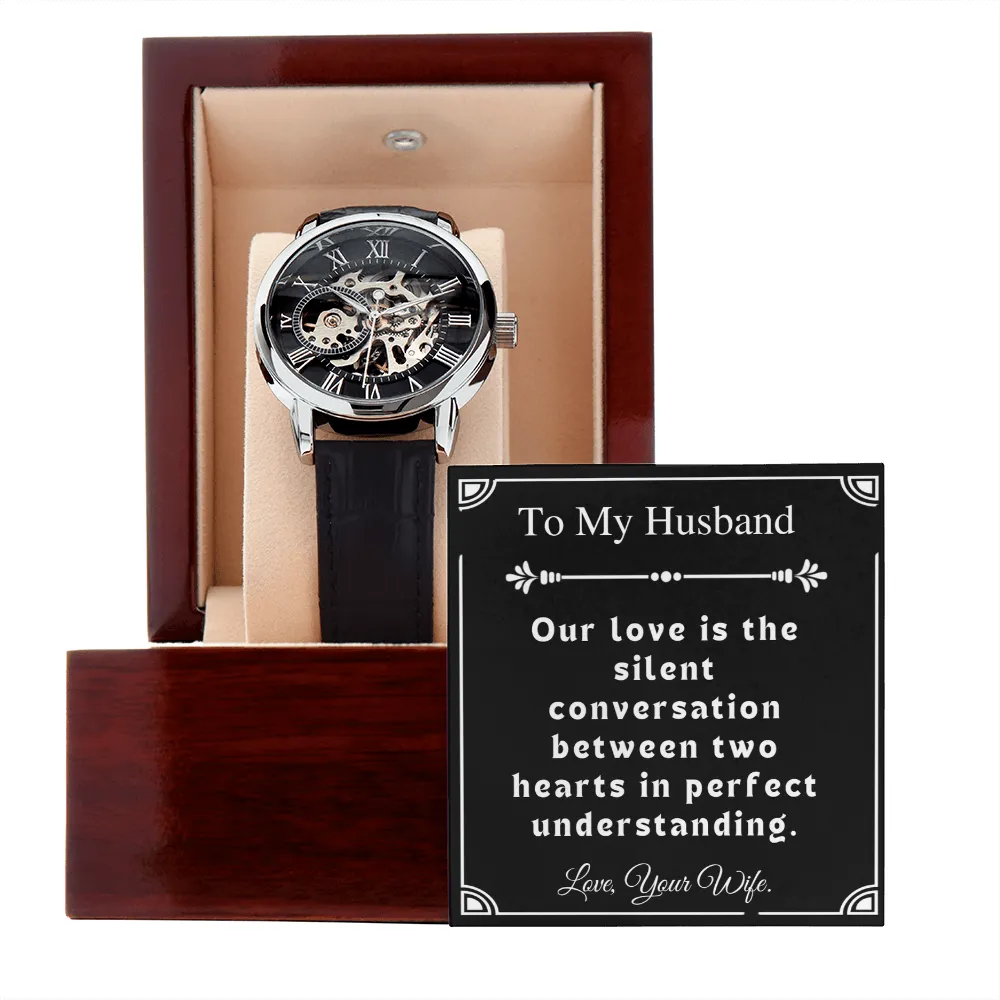Gift For Husband Men's Openwork Watch