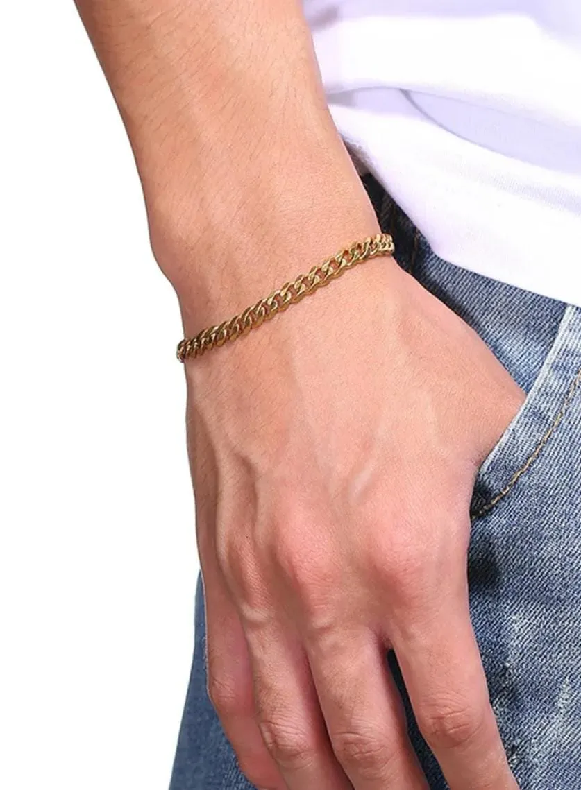 Gold Plated Grumet Slim Bracelet