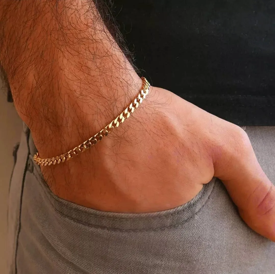 Gold Plated Grumet Slim Bracelet