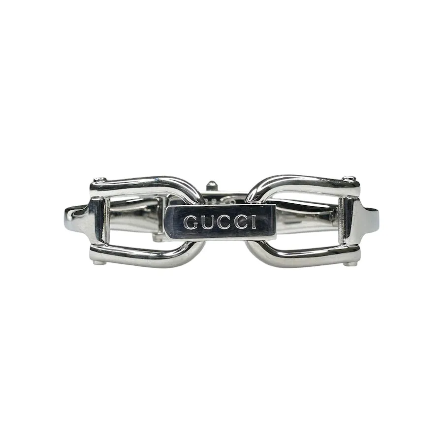 GUCCI 1500L SILVER / WHITE FACE QUARTZ WATCH