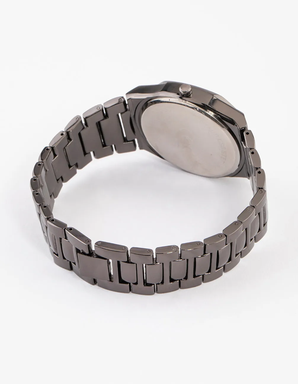 Gunmetal Coloured Chunky Hexagon Link Watch