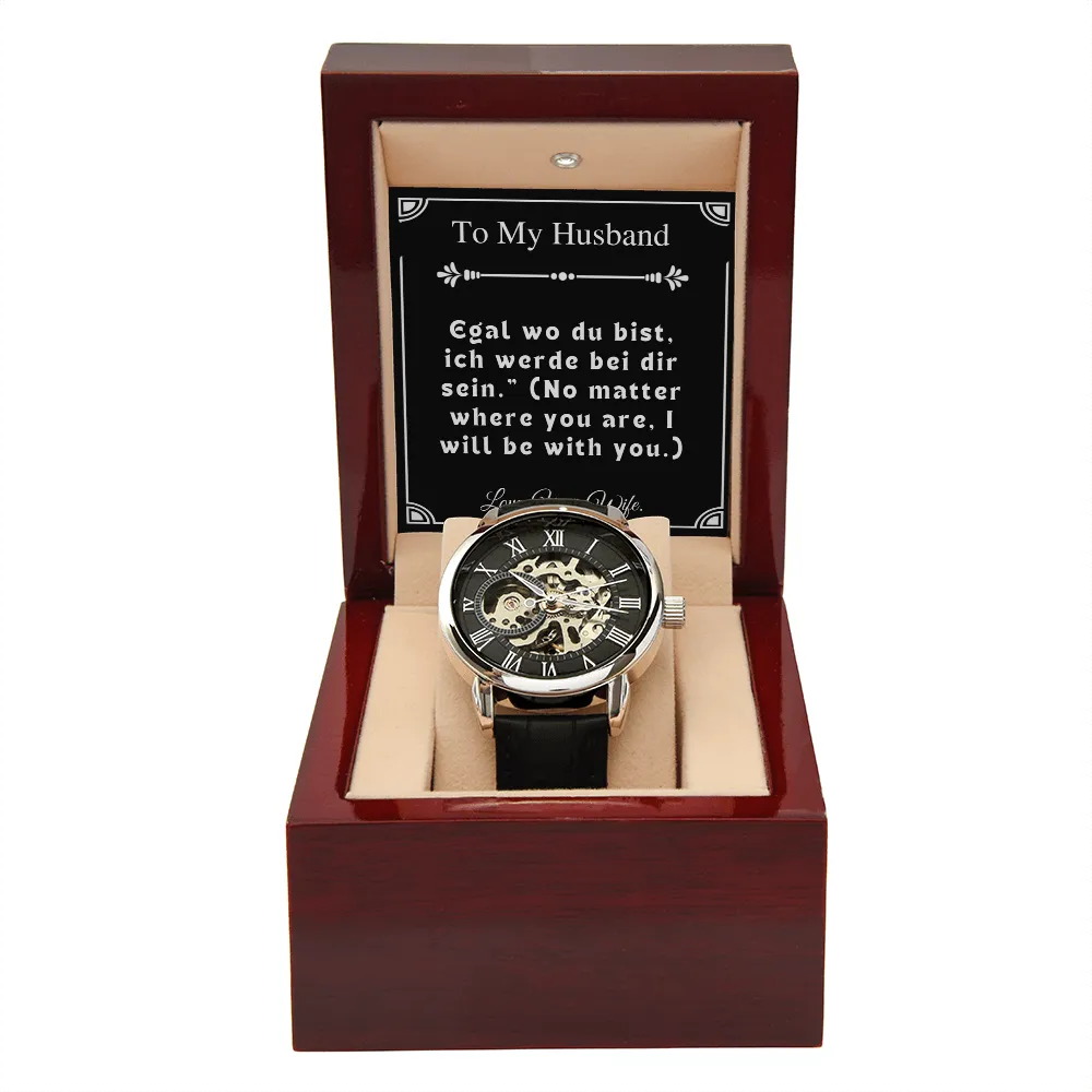HeartFelt Gift for Husband Men's Openwork Watch