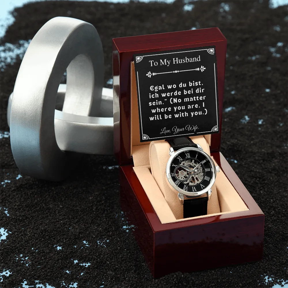 HeartFelt Gift for Husband Men's Openwork Watch