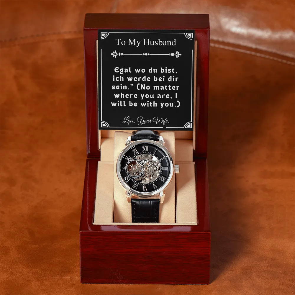 HeartFelt Gift for Husband Men's Openwork Watch