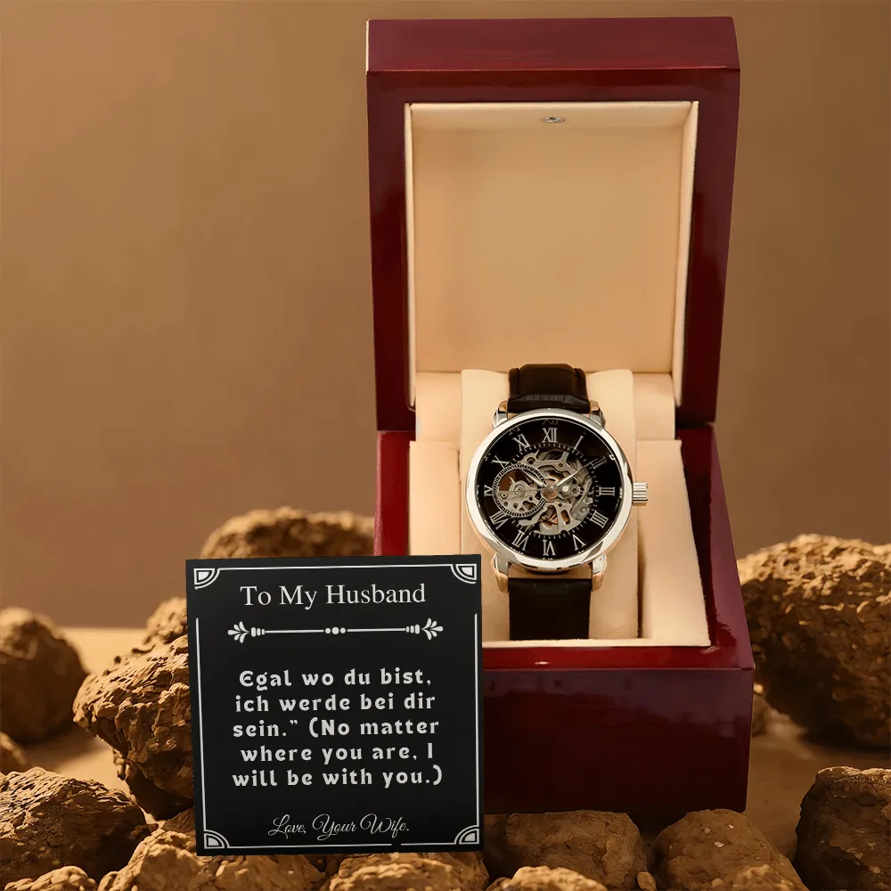 HeartFelt Gift for Husband Men's Openwork Watch