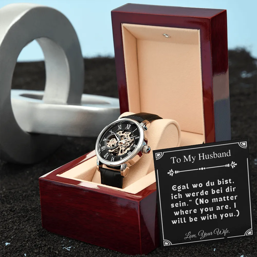 HeartFelt Gift for Husband Men's Openwork Watch
