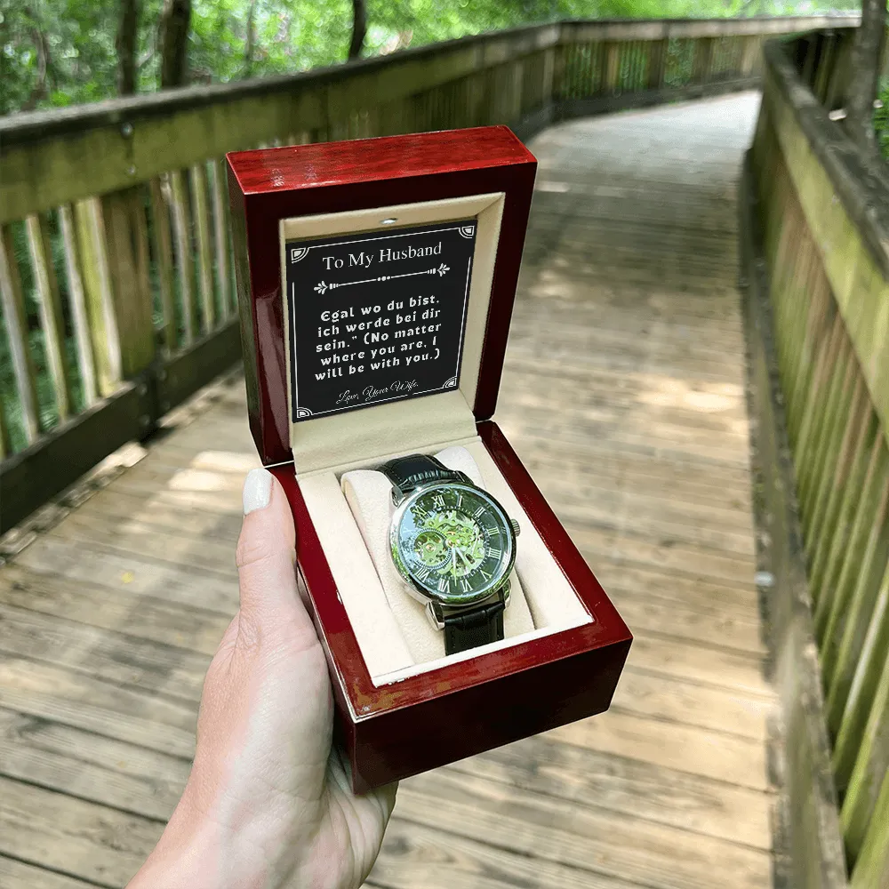 HeartFelt Gift for Husband Men's Openwork Watch