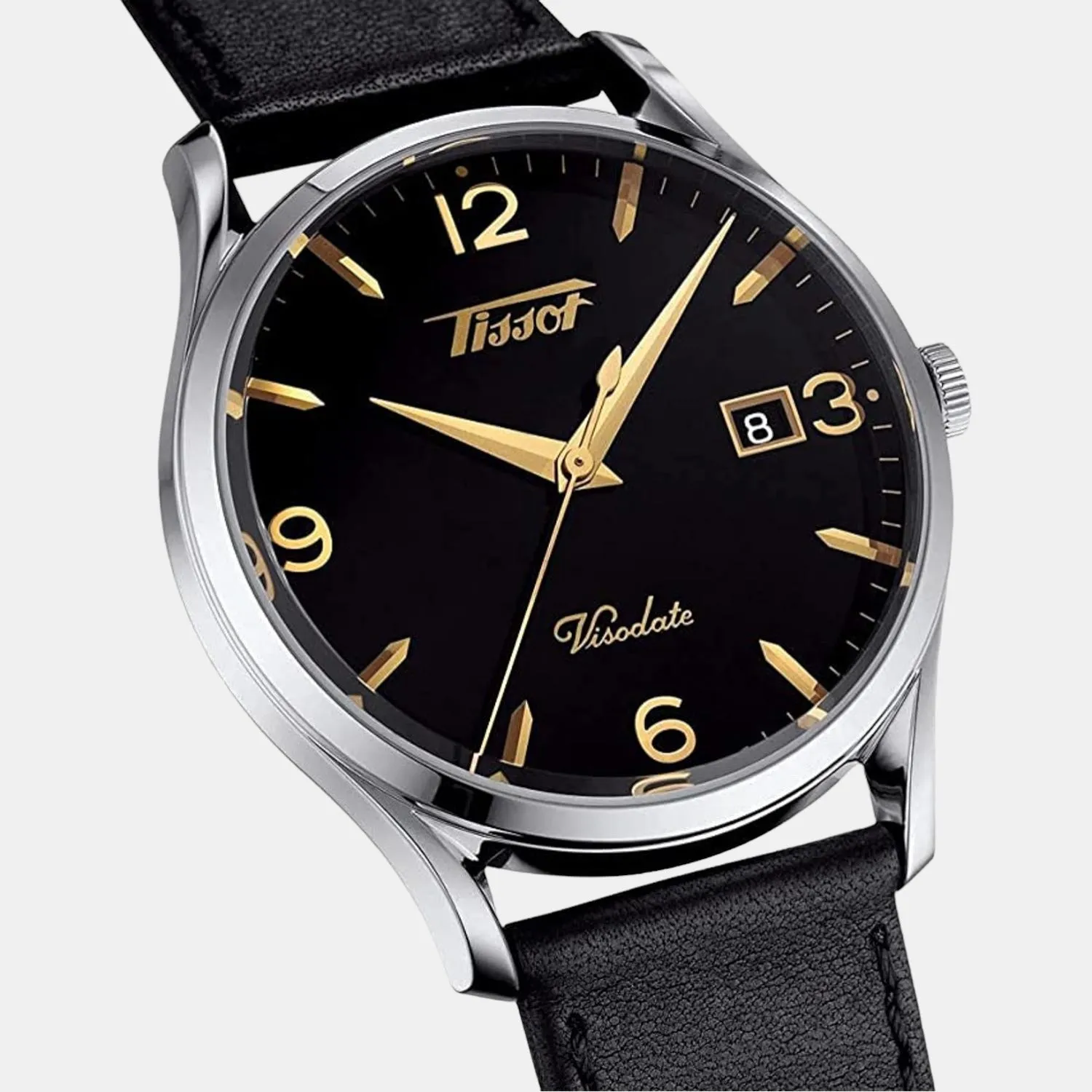 Heritage Visodate Men Analog Leather Watch T1184101605701