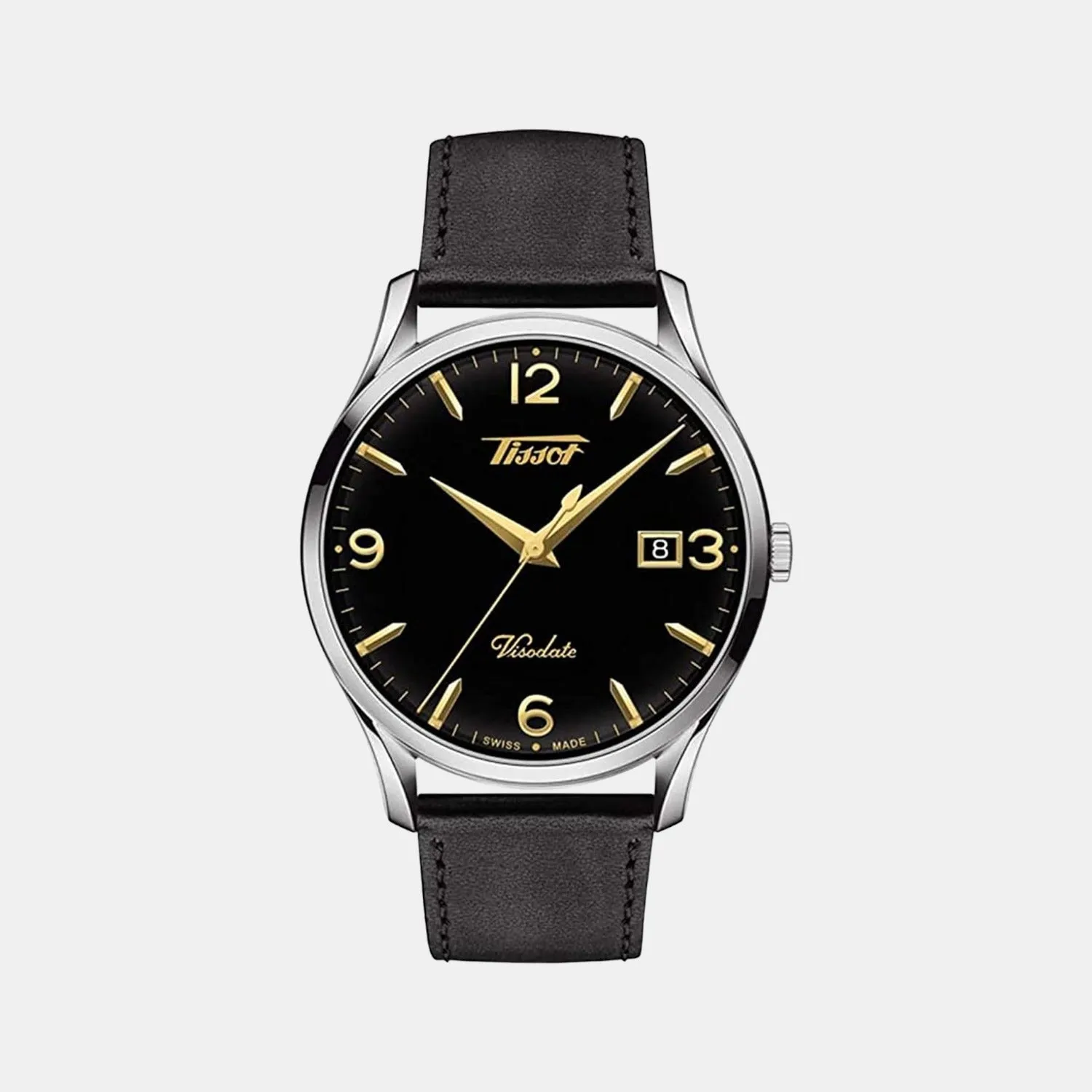 Heritage Visodate Men Analog Leather Watch T1184101605701