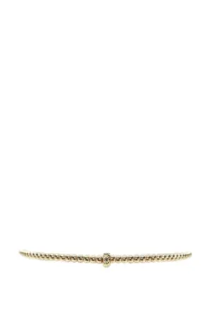 Karen Lazar Yellow Gold Filled Bracelet With Large 14K Gold Rondelle Pattern