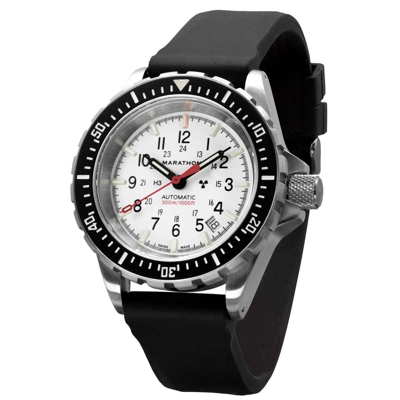 Marathon Arctic Edition Large Diver's Automatic (GSAR) - 41mm White Dial No Government Markings Stainless Steel WW194006-WD