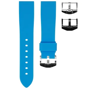 MIAMI BLUE RUBBER STRAP FOR WATCHES WITH A 21MM LUG WIDTH