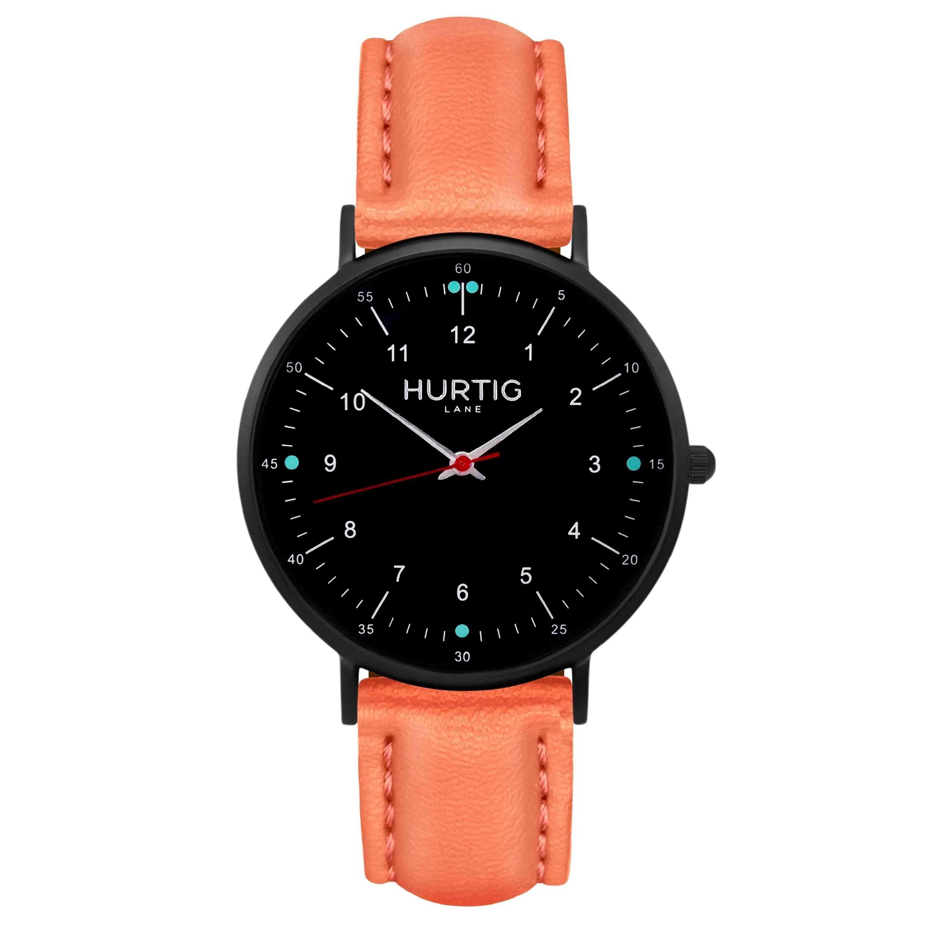 Moderna Vegan Leather Watch All Black & Midnight