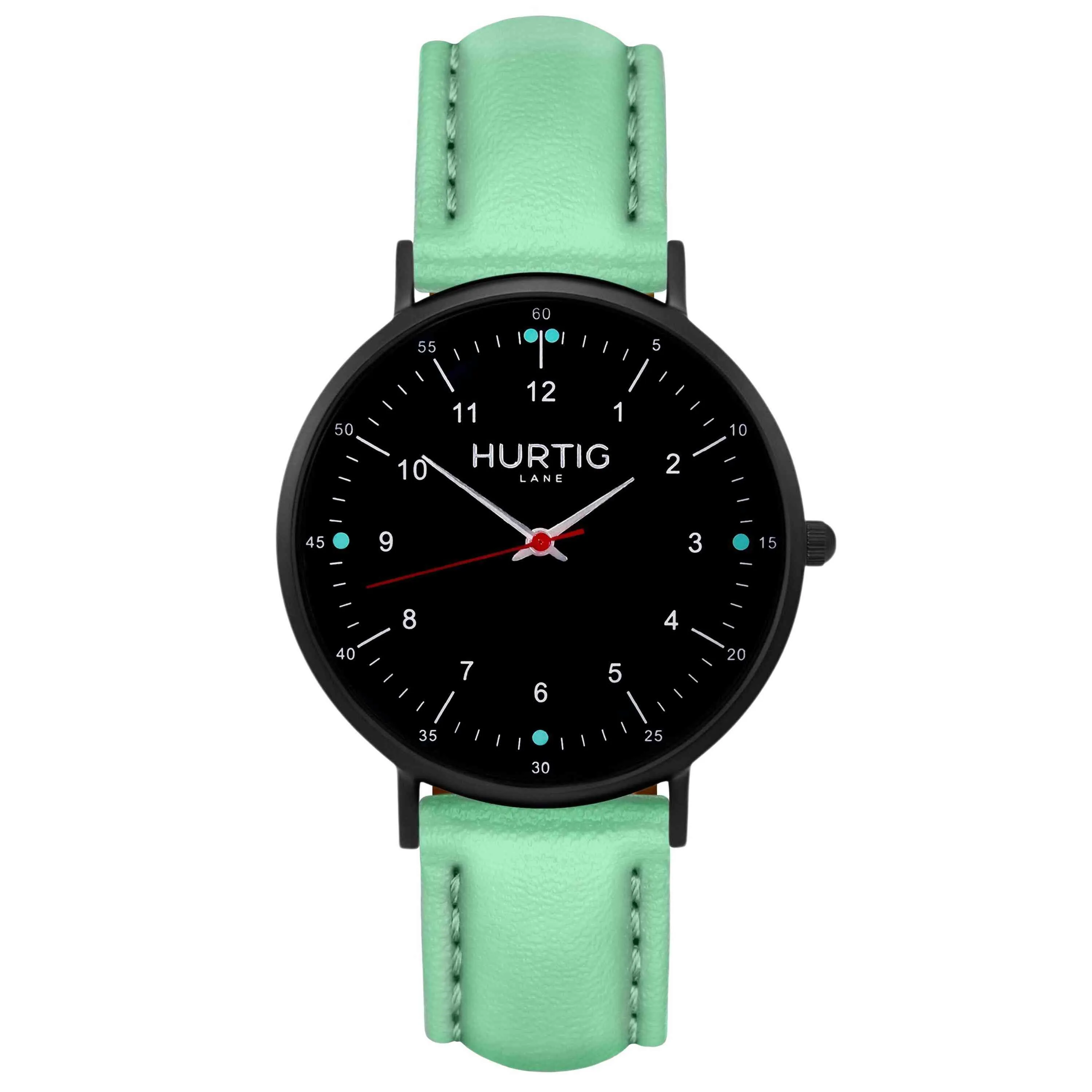 Moderna Vegan Leather Watch All Black & Midnight