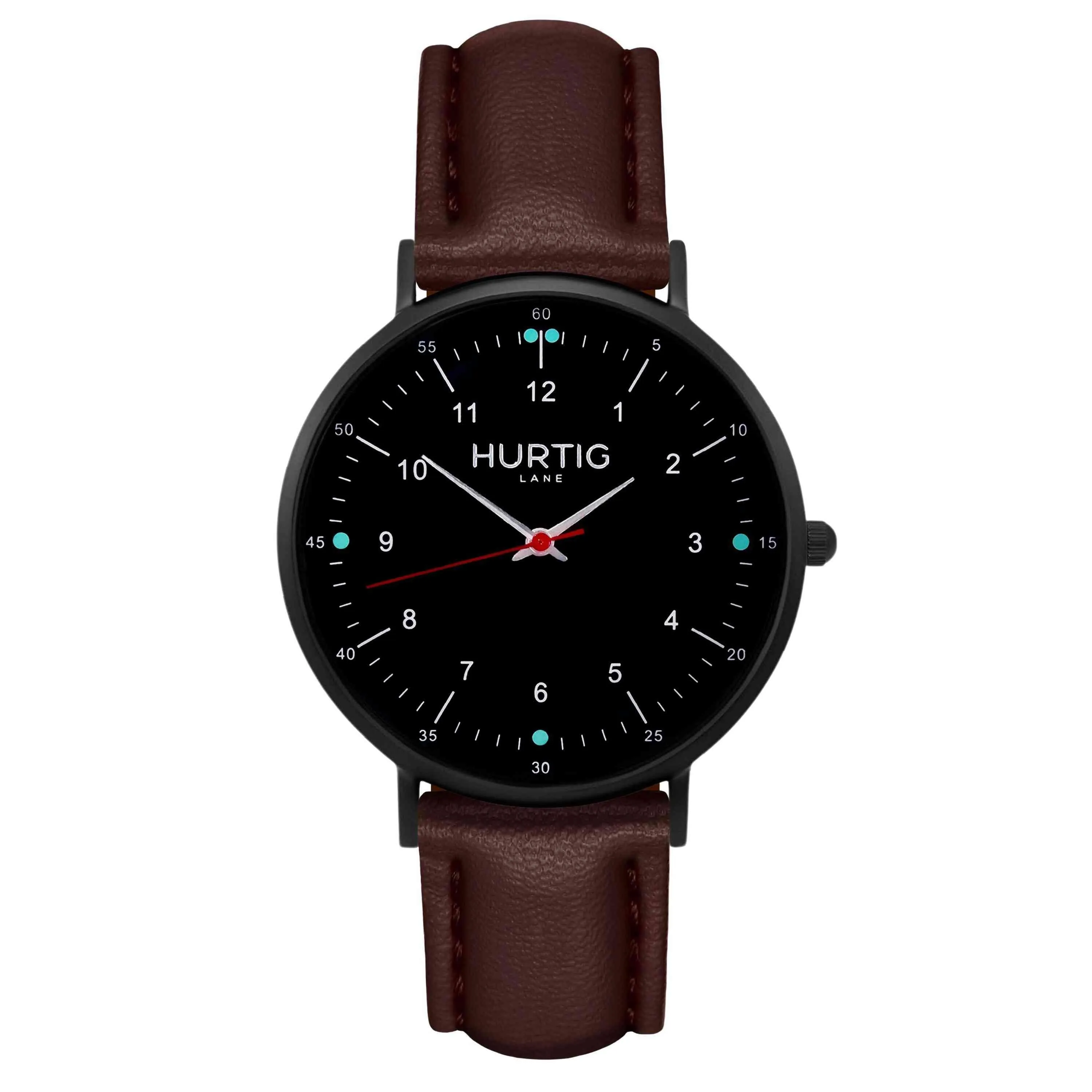 Moderna Vegan Leather Watch All Black & Midnight