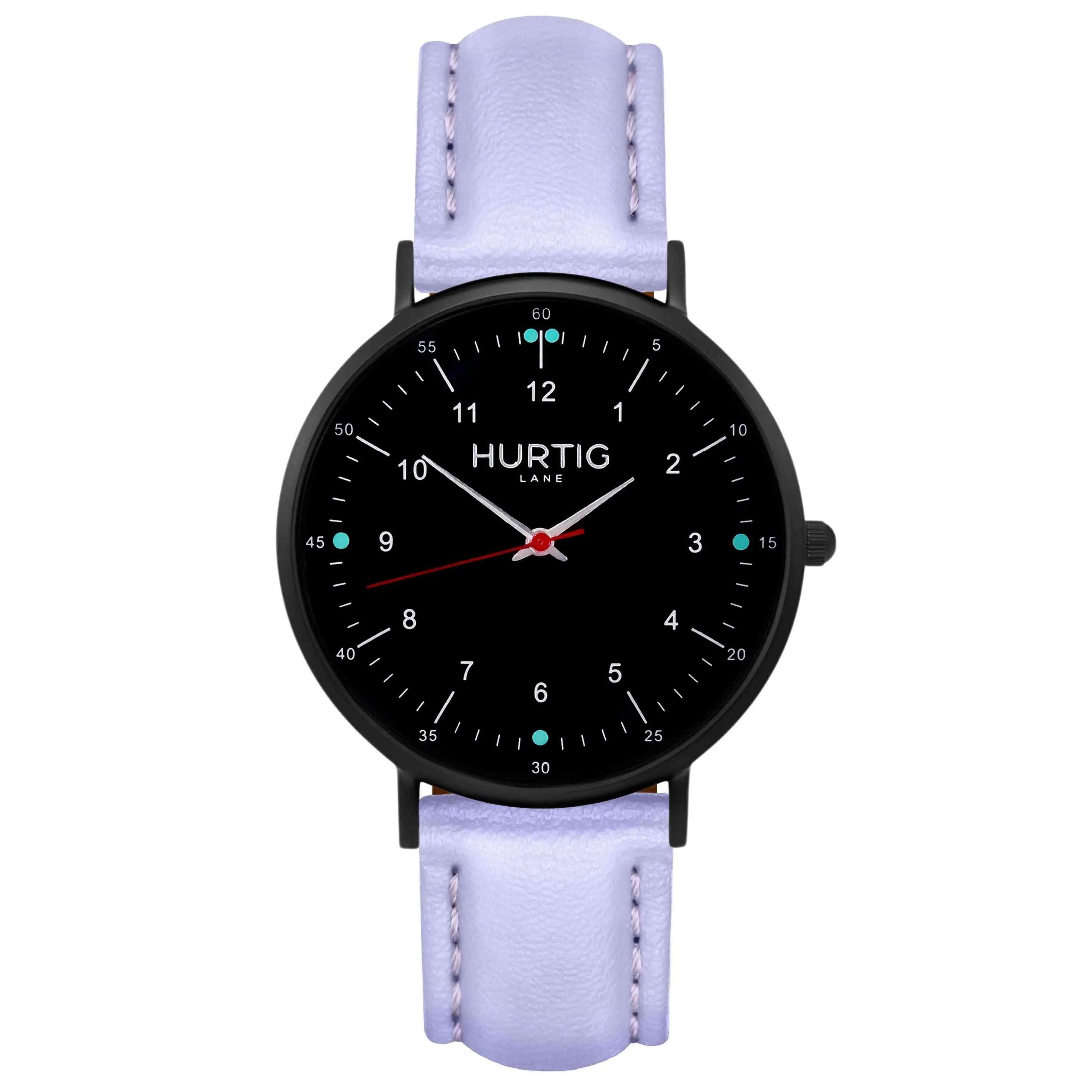 Moderna Vegan Leather Watch All Black & Midnight