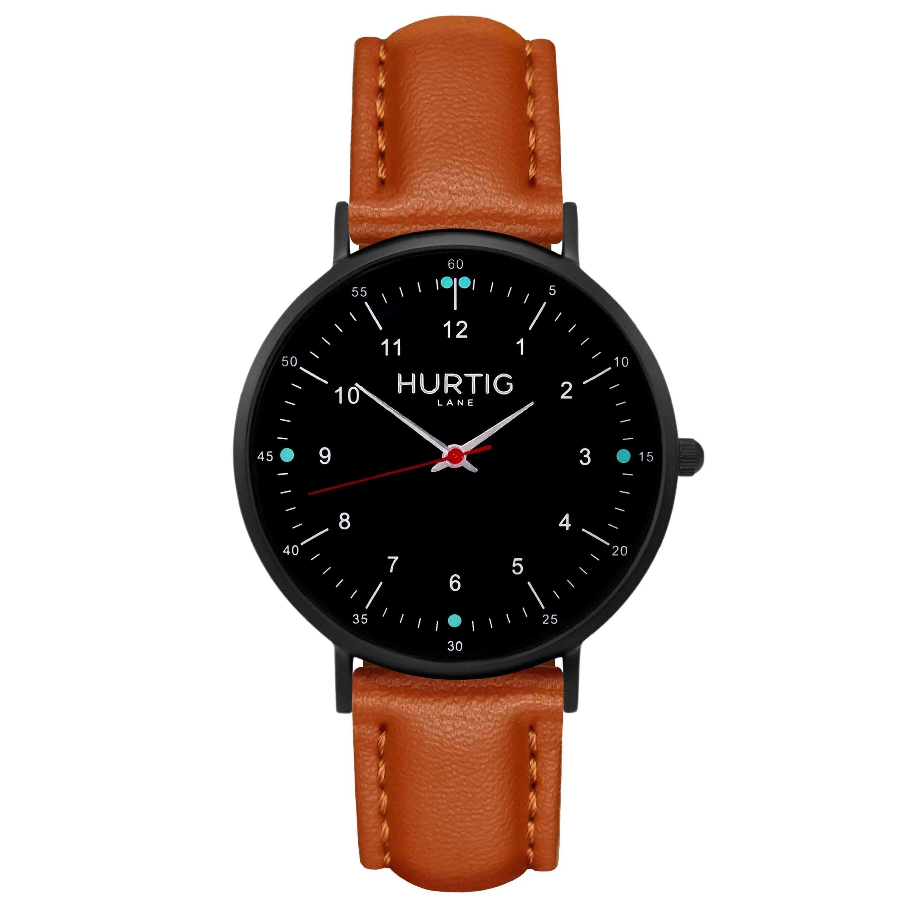 Moderna Vegan Leather Watch All Black & Midnight