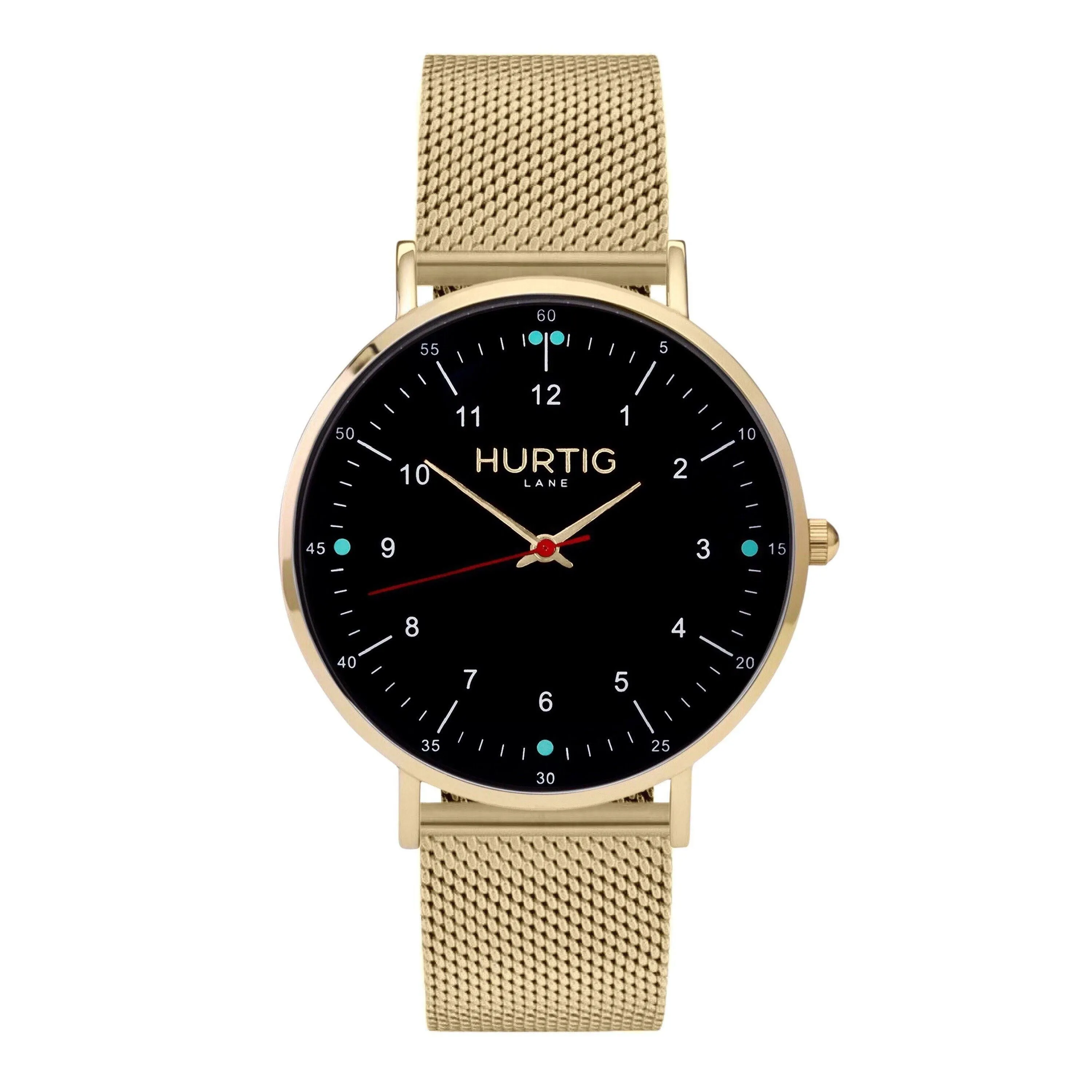 Moderno Stainless Steel Watch Gold, Black & Gold