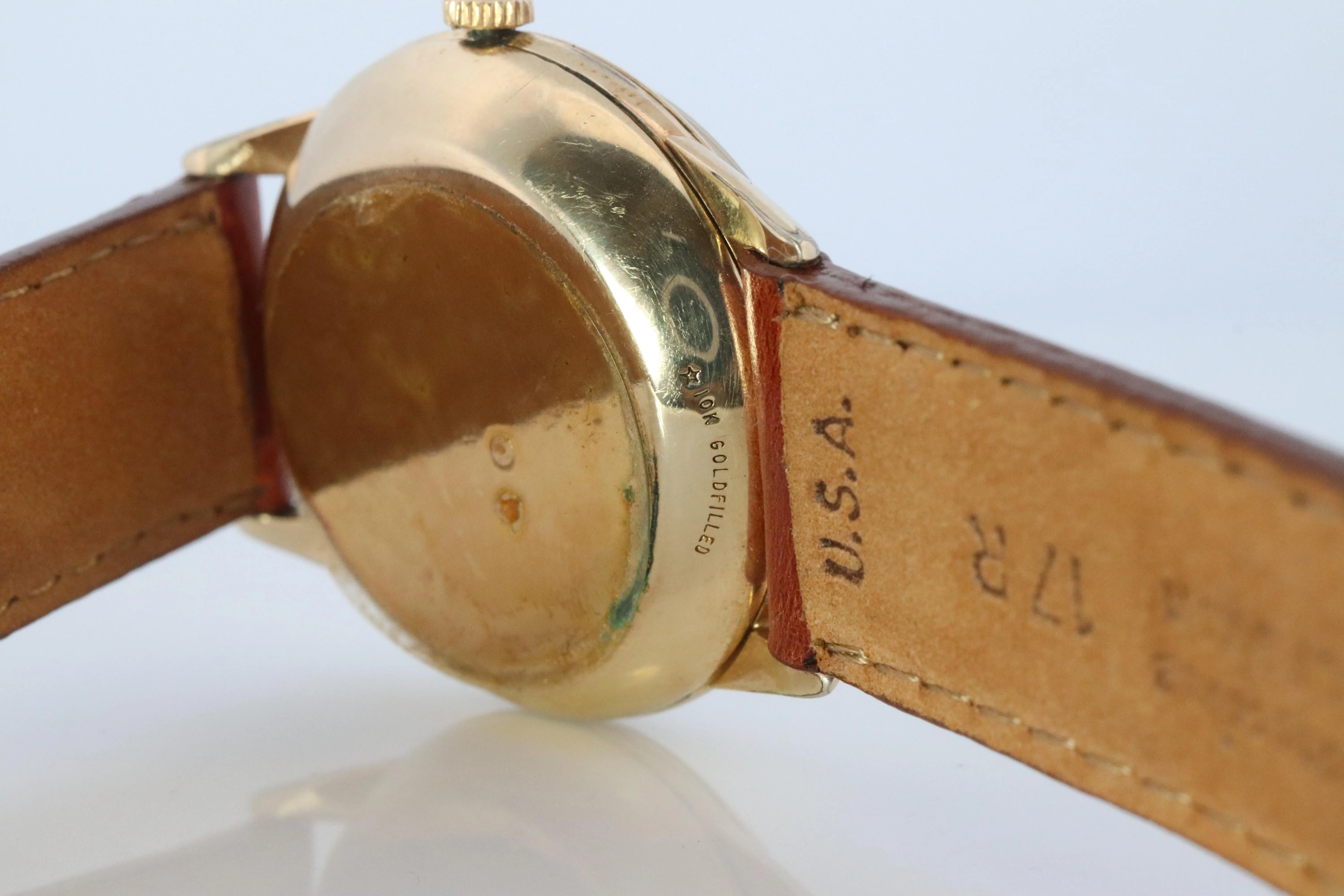 OMEGA Automatic Watch 10k GF Omega Automatic Hammer Bumper 1950s Mens Wristwatch