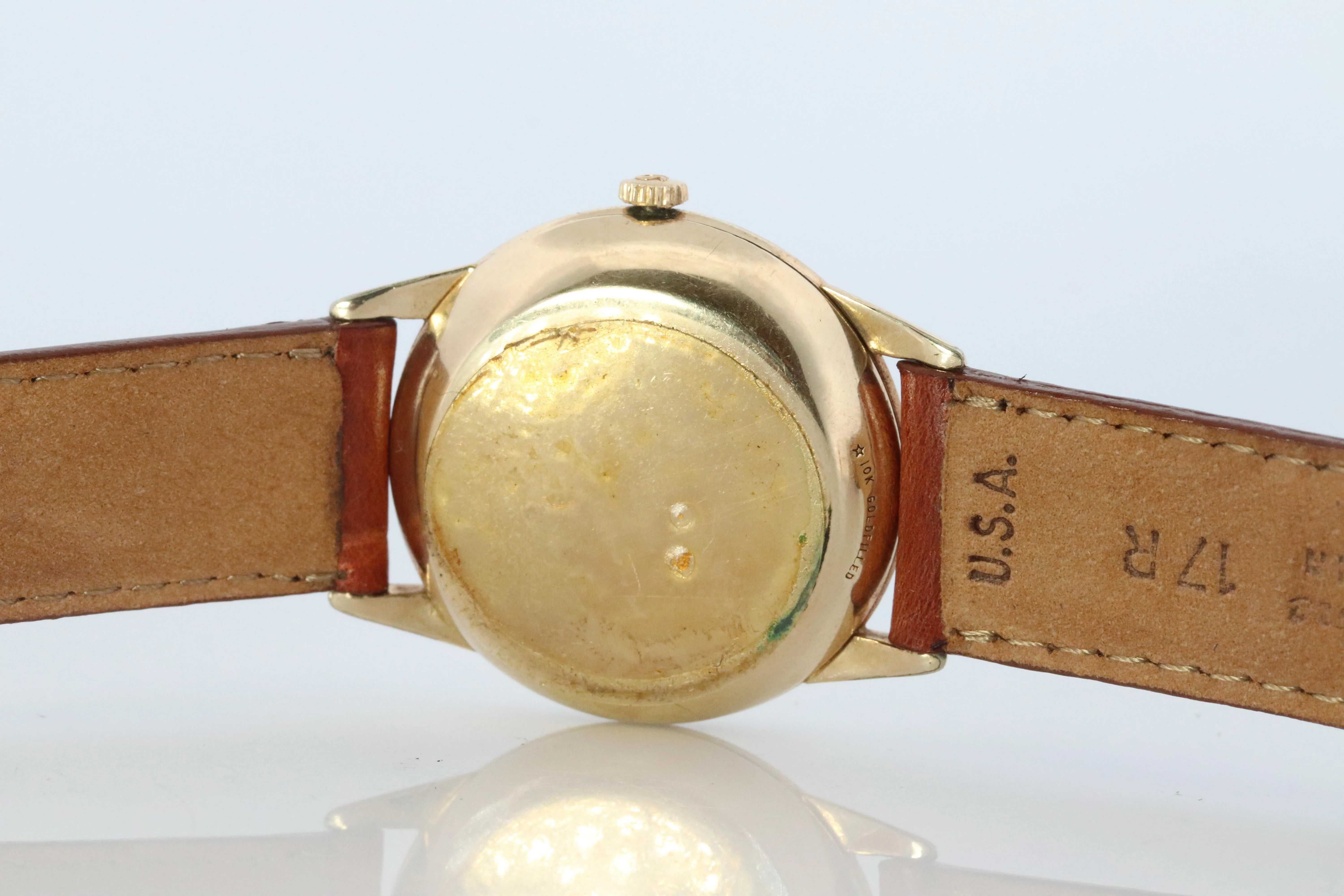 OMEGA Automatic Watch 10k GF Omega Automatic Hammer Bumper 1950s Mens Wristwatch