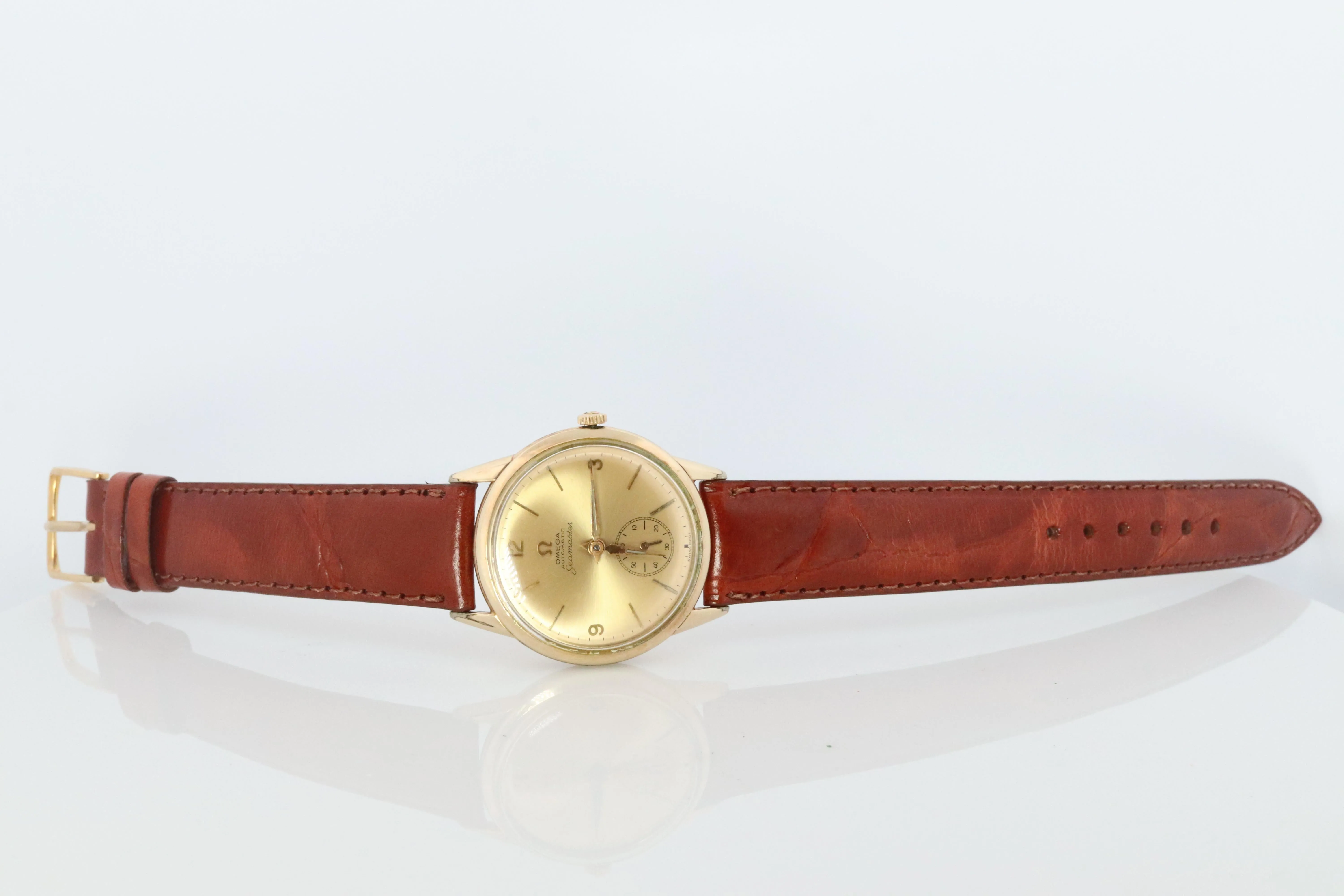 OMEGA Automatic Watch 10k GF Omega Automatic Hammer Bumper 1950s Mens Wristwatch