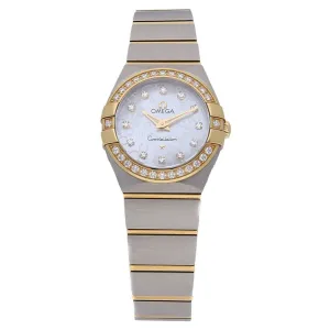 OMEGA Constellation 18ct Yellow Gold and Steel Ladies Watch 123.25.24.60.55.010