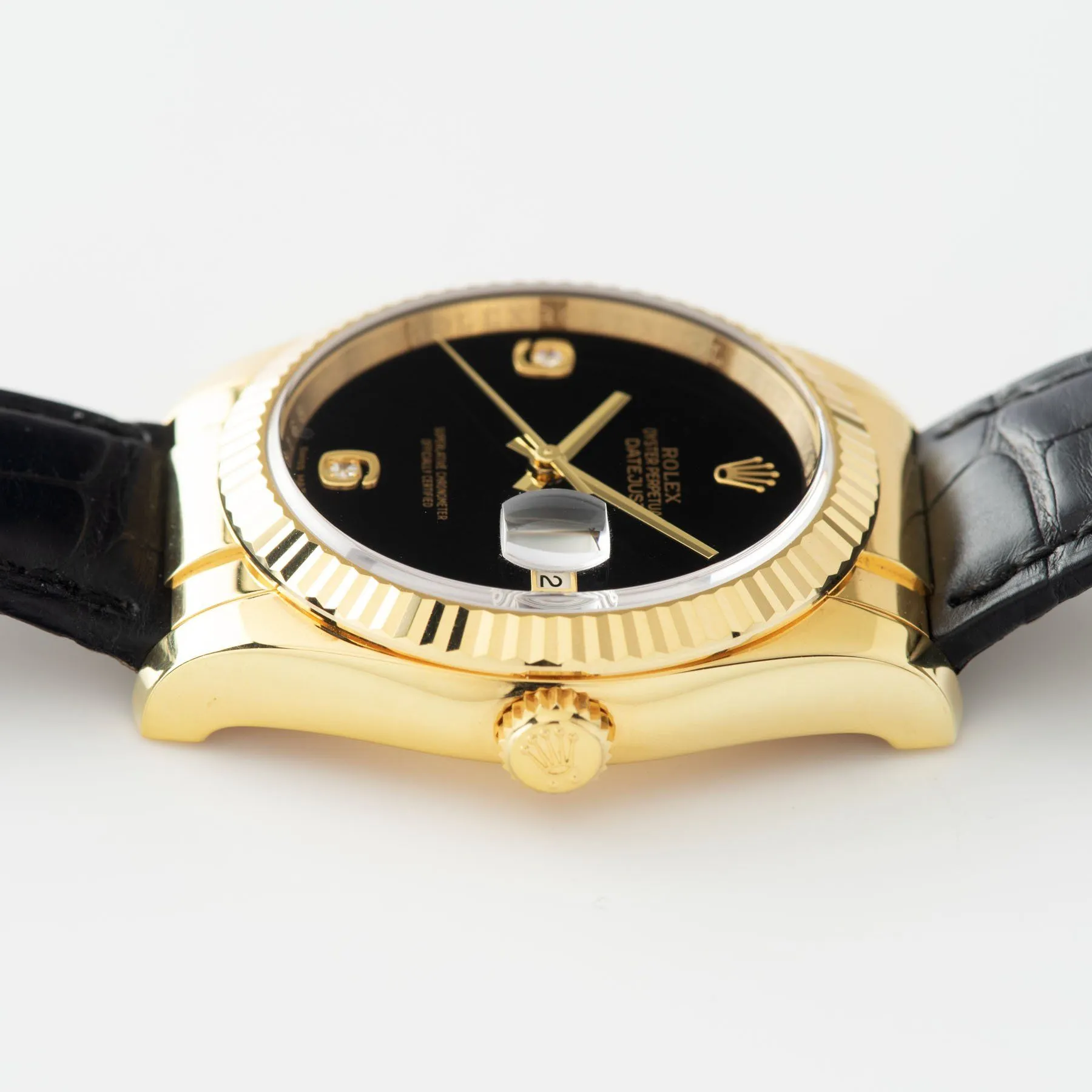 Onyx Dial Rolex Datejust Yellow Gold 116138 NOS