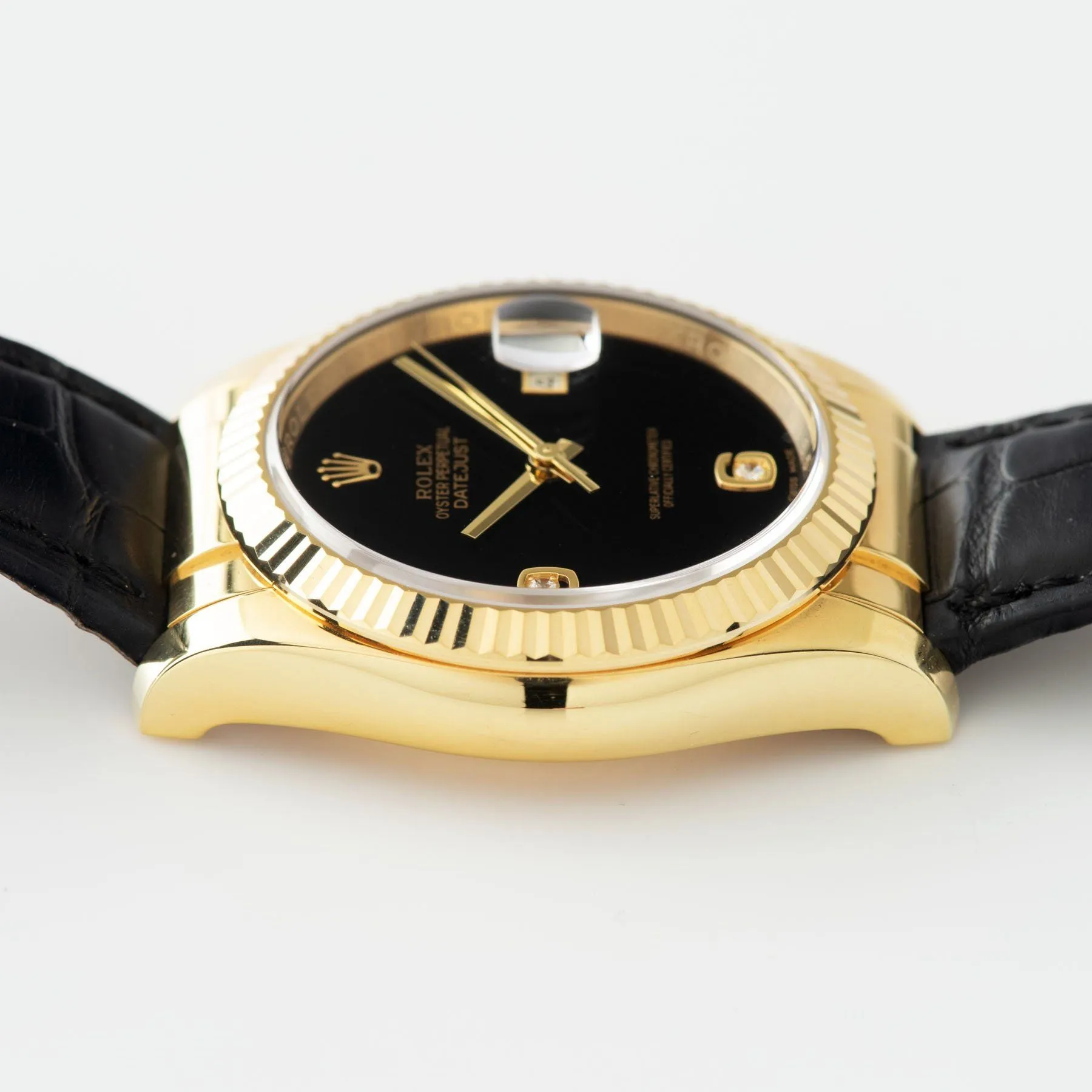 Onyx Dial Rolex Datejust Yellow Gold 116138 NOS