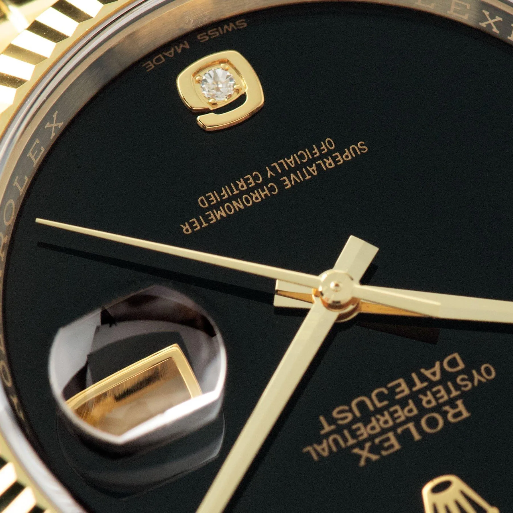 Onyx Dial Rolex Datejust Yellow Gold 116138 NOS